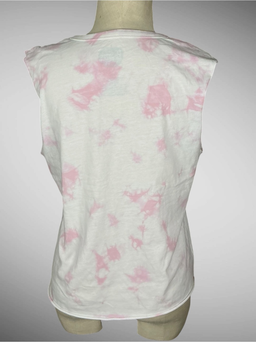 The Beatles Tie Dye Distressed Graphic Muscle Tee XL Cutout Rock Band Top - Picture 4 of 5